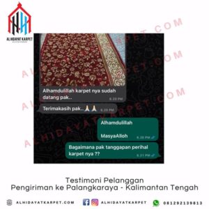 Testimoni Pelanggan Pengiriman ke Palangkaraya - Kalimantan Tengah