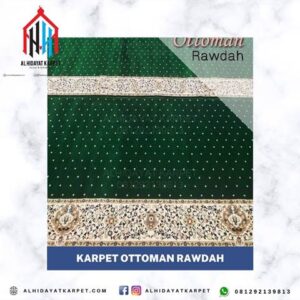 Karpet Ottoman Rawdah Hijau bintik