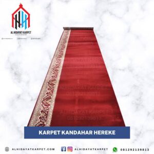 karpet masjid turki kandahar hereke merah motif