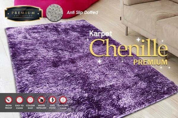 CHENILLE PREMIUM PURPLE 105X155