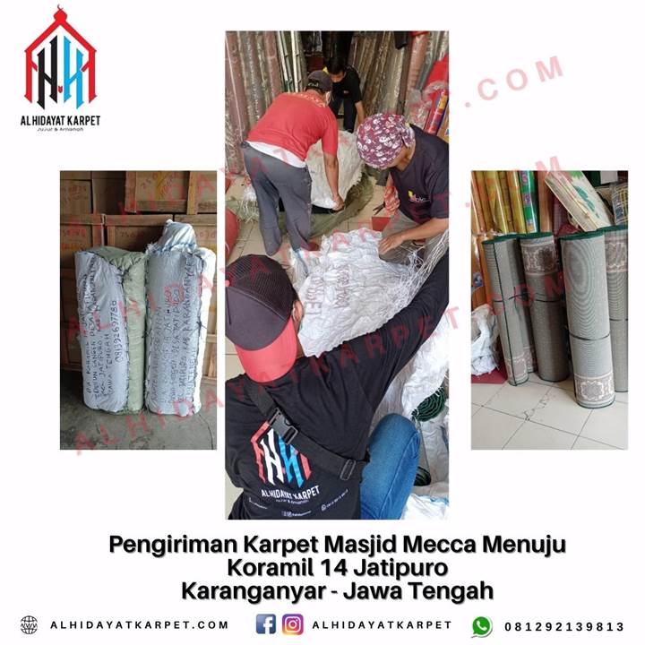 Pengiriman Karpet Masjid Mecca Menuju Koramil 14 Jatipuro Karanganyar - Jawa Tengah