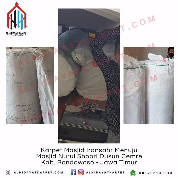 Pengiriman Karpet Masjid Iransahr Menuju Masjid Nurul Shobri Dusun Cemre Kab. Bondowoso - Jawa Timur