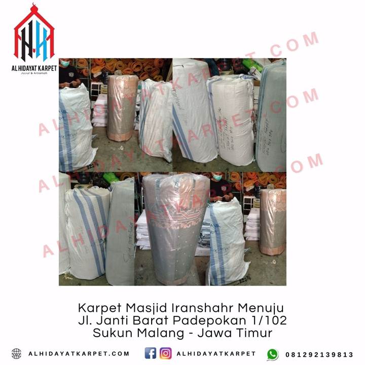 Pengiriman Karpet Masjid Iranshahr Menuju Jl. Janti Barat Padepokan 1102 Sukun Malang - Jawa Timur