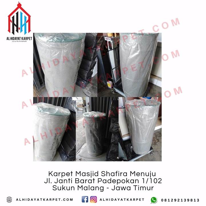Pengiriman Karpet Masjid Shafira Menuju Jl. Janti Barat Padepokan 1102 Sukun Malang - Jawa Timur