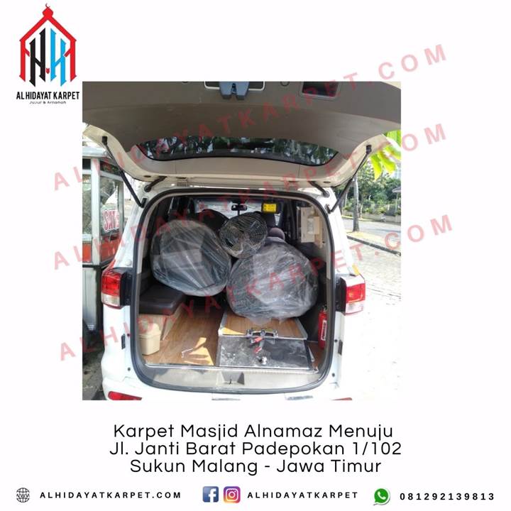 Pengiriman Karpet Masjid Alnamaz Menuju Jl. Janti Barat Padepokan 1102 Sukun Malang - Jawa Timur