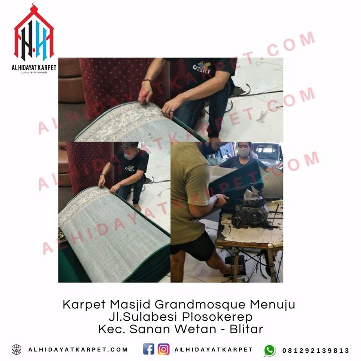 Progres Pengiriman Karpet Masjid Grandmosque Menuju Jl.Sulabesi Plosokerep Kec. Sanan Wetan - Blitar