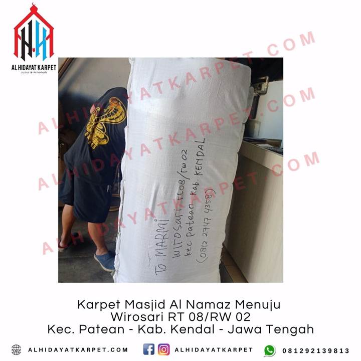 Pengiriman Karpet Masjid Al Namaz Menuju Wirosari RT 08RW 02 Kec. Patean - Kab. Kendal - Jawa Tengah