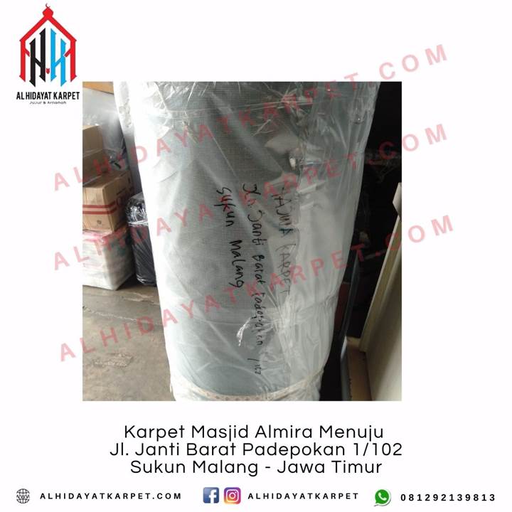 Pengiriman Karpet Masjid Almira Menuju Jl. Janti Barat Padepokan 1102 Sukun Malang - Jawa Timur