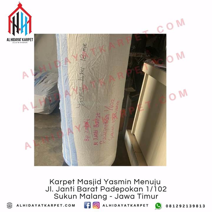 Pengiriman Karpet Masjid Yasmin Menuju Jl. Janti Barat Padepokan 1102 Sukun Malang - Jawa Timur