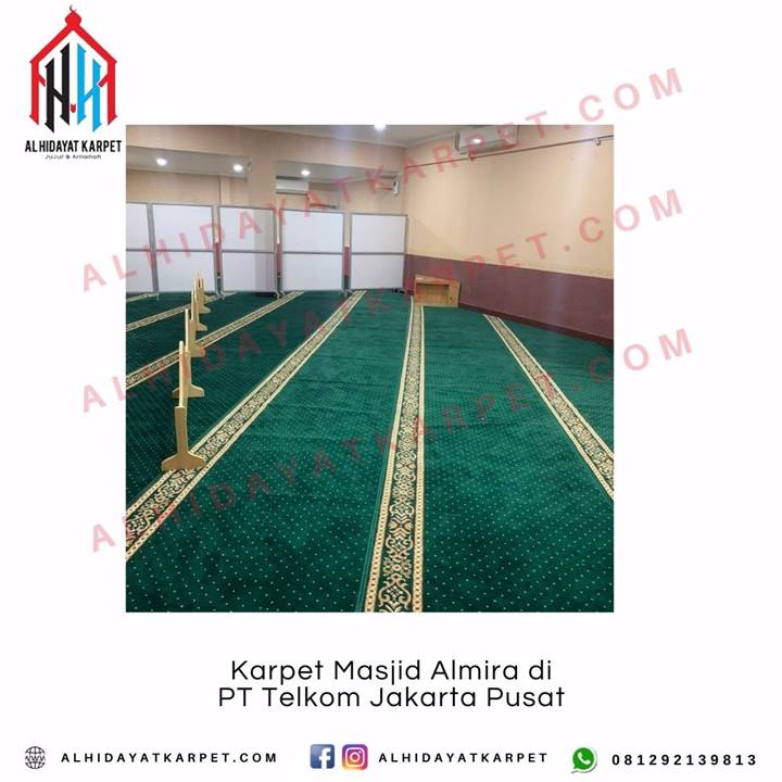Pemasangan Karpet Masjid Almira Menuju PT Telkom Jakarta Pusat