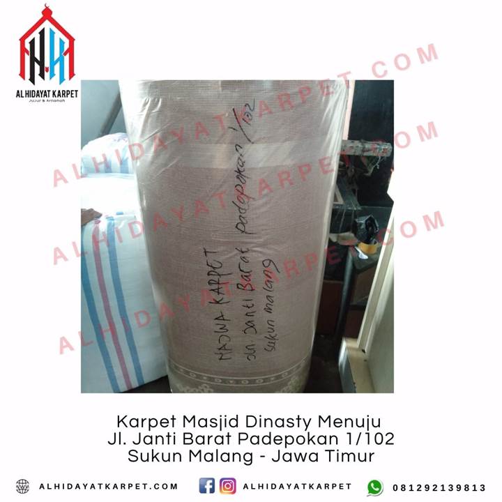 Pengiriman Karpet Masjid Dinasty Menuju Jl. Janti Barat Padepokan 1102 Sukun Malang - Jawa Timur