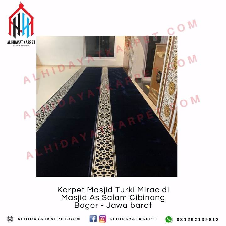 Pemasangan Karpet Masjid Turki Mirac di Masjid As Salam Cibinong Bogor - Jawa barat