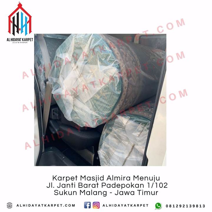 Pengiriman Karpet Masjid Almira Menuju Jl. Janti Barat Padepokan 1102 Sukun Malang - Jawa Timur