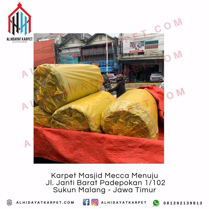 Pengiriman Karpet Masjid Mecca Menuju Jl. Janti Barat Padepokan 1102 Sukun Malang - Jawa Timur
