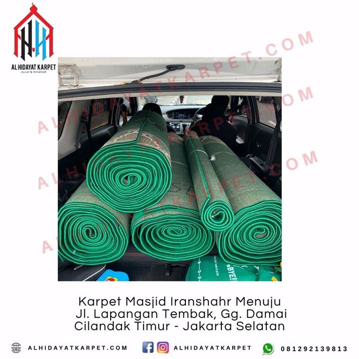 Pengiriman Karpet Masjid Iranshahr Menuju Jl. Lapangan Tembak, Gg. Damai Cilandak Timur - Jakarta Selatan