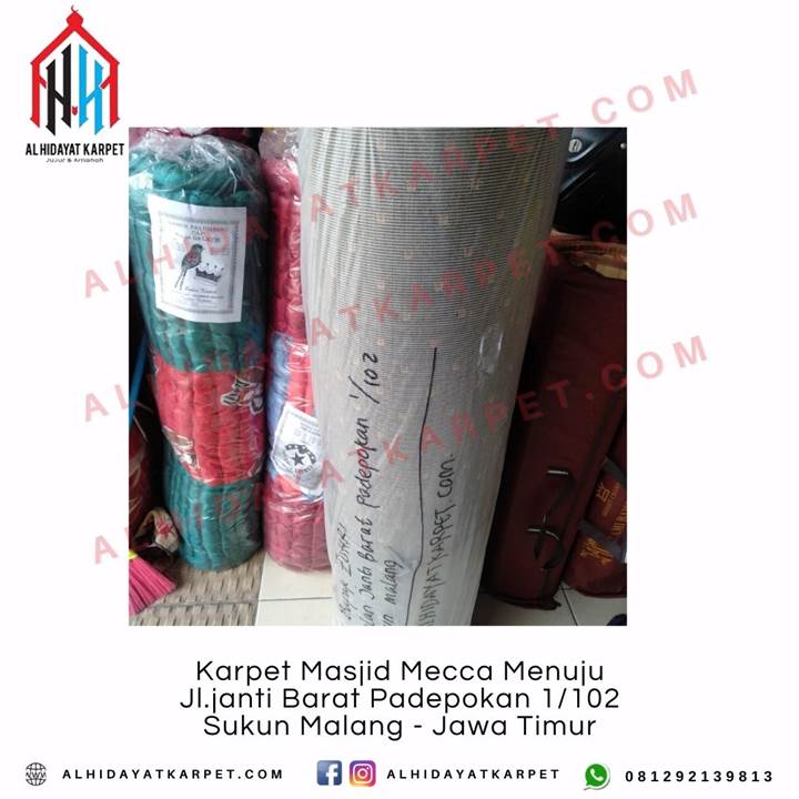 Pengiriman Karpet Masjid Mecca Menuju Jl.janti Barat Padepokan 1102 Sukun Malang - Jawa Timur
