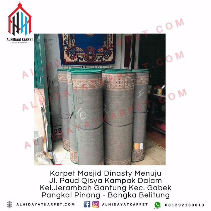 Pengiriman Karpet Masjid Dinasty Menuju Jl. Paud Qisya Kampak Dalam Kel.Jerambah Gantung Kec. Gabek Pangkal Pinang - Bangka Belitung