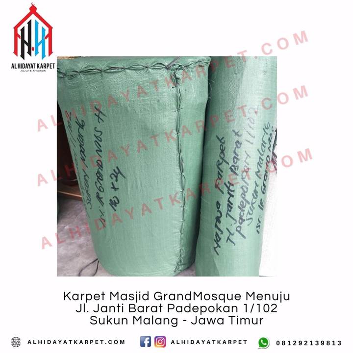 Pengiriman Karpet Masjid GrandMosque Menuju Jl. Janti Barat Padepokan 1102 Sukun Malang - Jawa Timur