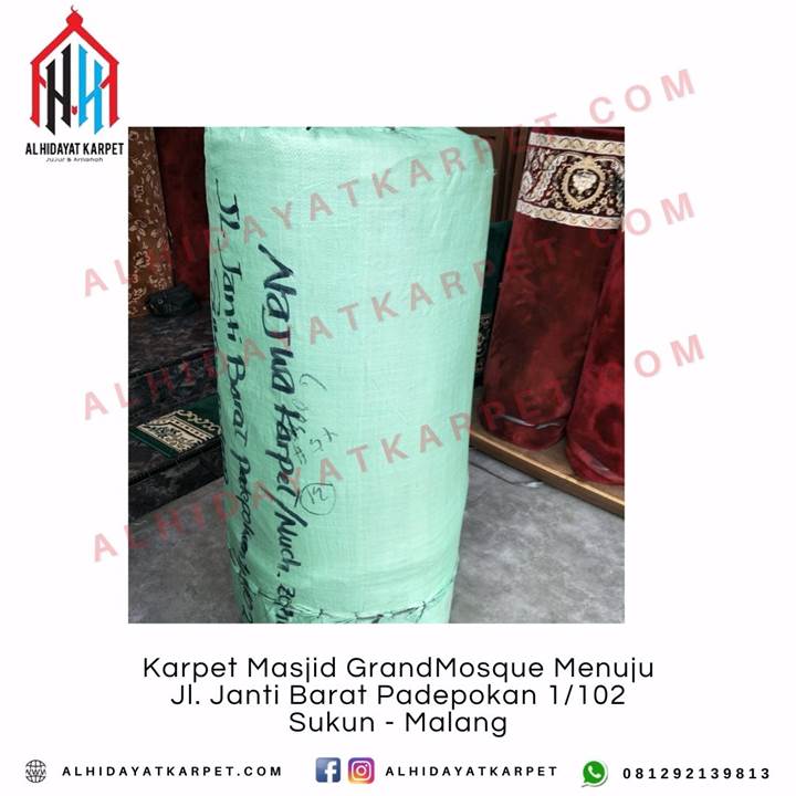 Pengiriman Karpet Masjid GrandMosque Menuju Jl. Janti Barat Padepokan 1102 Sukun - Malang