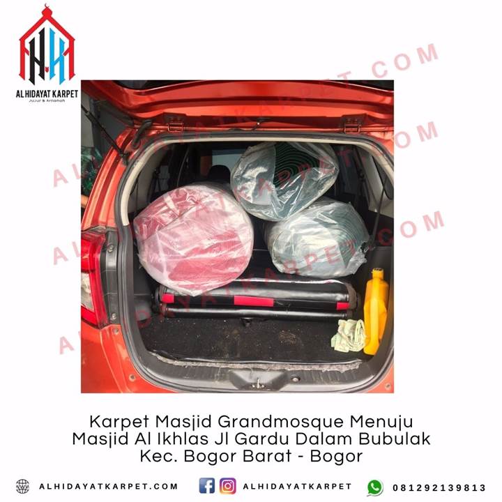 Pengiriman Karpet Masjid Grandmosque Menuju Masjid Al Ikhlas Jl Gardu Dalam Bubulak Kec. Bogor Barat - Bogor