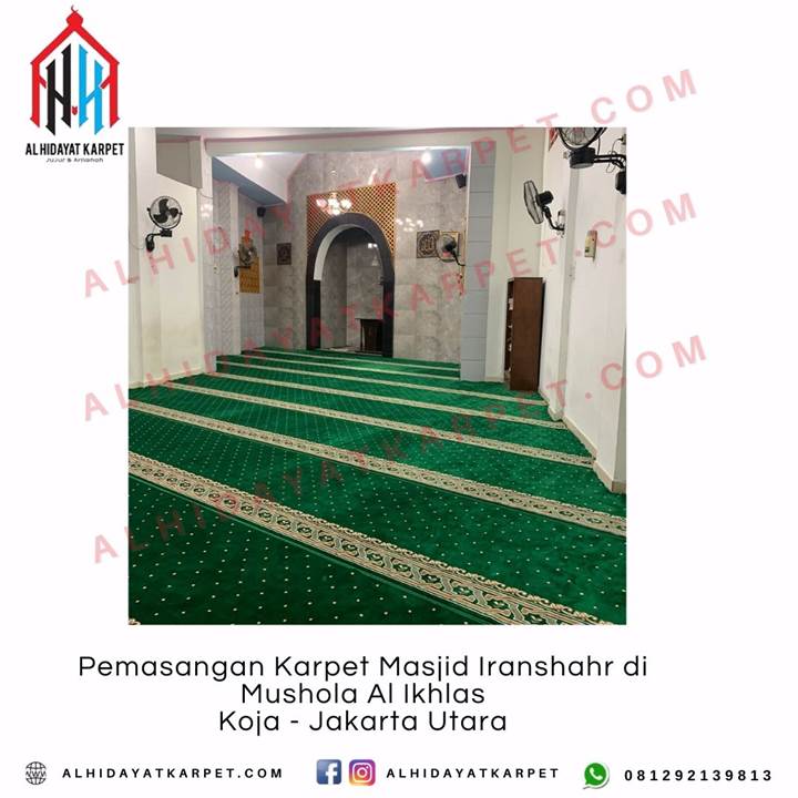 Pemasangan Karpet Masjid Iranshahr di Mushola Al Ikhlas Koja - Jakarta Utara