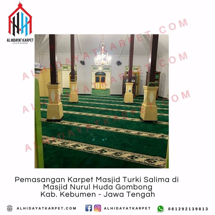Pemasangan Karpet Masjid Turki Salima di Masjid Nurul Huda Gombong Kab. Kebumen - Jawa Tengah