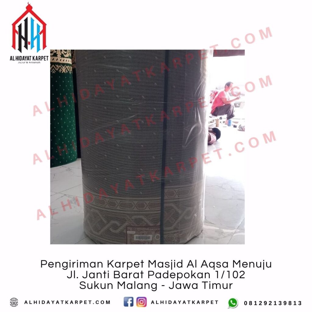 Pengiriman Karpet Masjid Al Aqsa Menuju Jl. Janti Barat Padepokan 1102 Sukun Malang - Jawa Timur