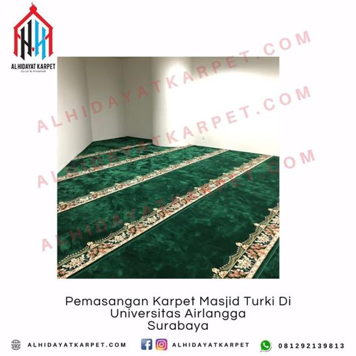 Pemasangan Karpet Masjid Turki Super Mosque Menuju Universitas Airlangga - Surabaya