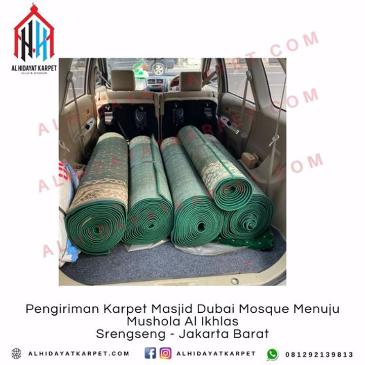 Pengiriman Karpet Masjid Dubai Mosque Menuju Mushola Al Ikhlas Srengseng - Jakarta Barat