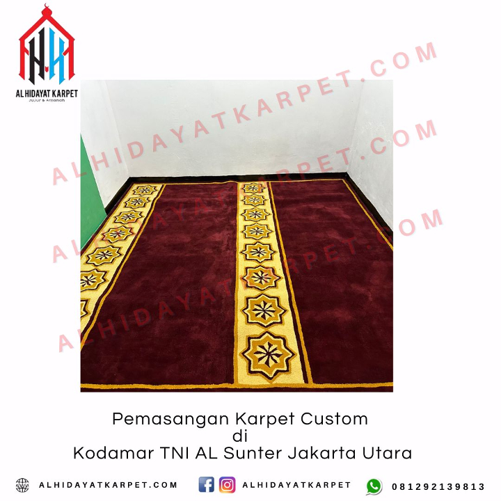 Pemasangan Karpet Custom di Kodamar TNI AL Sunter Jakarta Utara