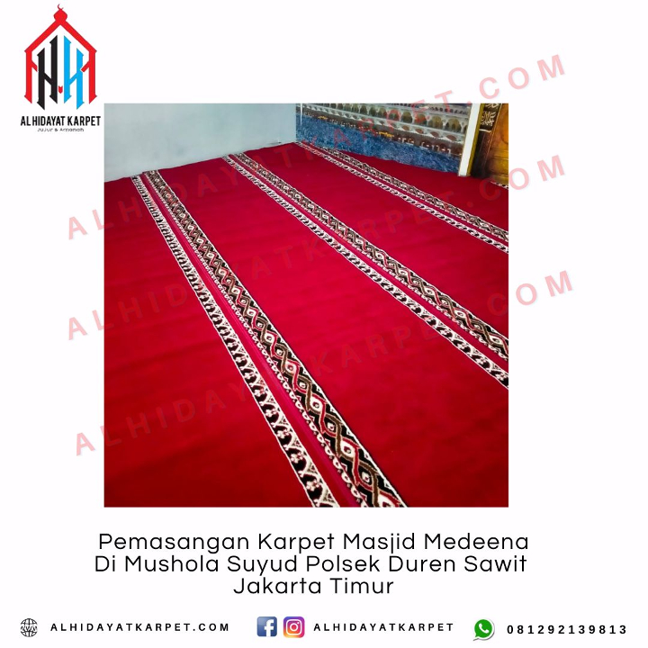 Pemasangan Karpet Masjid Medeena Di Mushola Suyud Polsek Duren Sawit Jakarta Timur