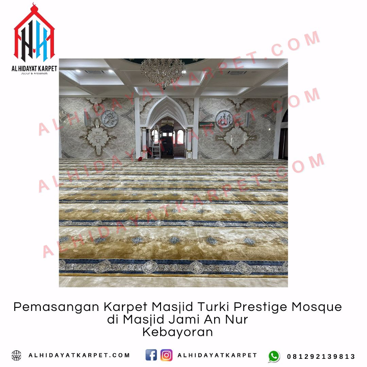 Pemasangan Karpet Masjid Turki Prestige Mosque di Masjid Jami An Nur Kebayoran