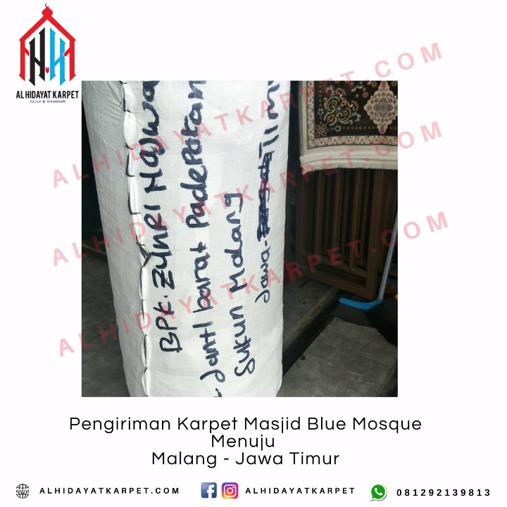 Pengiriman Karpet Masjid Blue Mosque Menuju Malang - Jawa Timur