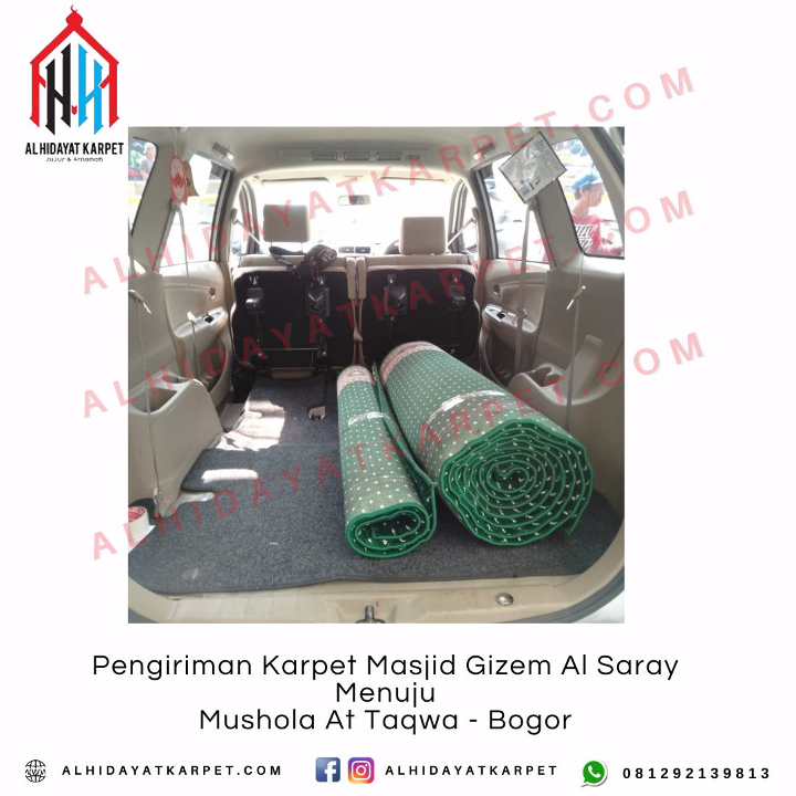 Pengiriman Karpet Masjid Gizem Al Saray Menuju Mushola At Taqwa - Bogor