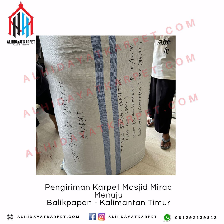 Pengiriman Karpet Masjid Mirac Menuju Balikpapan - Kalimantan Timur