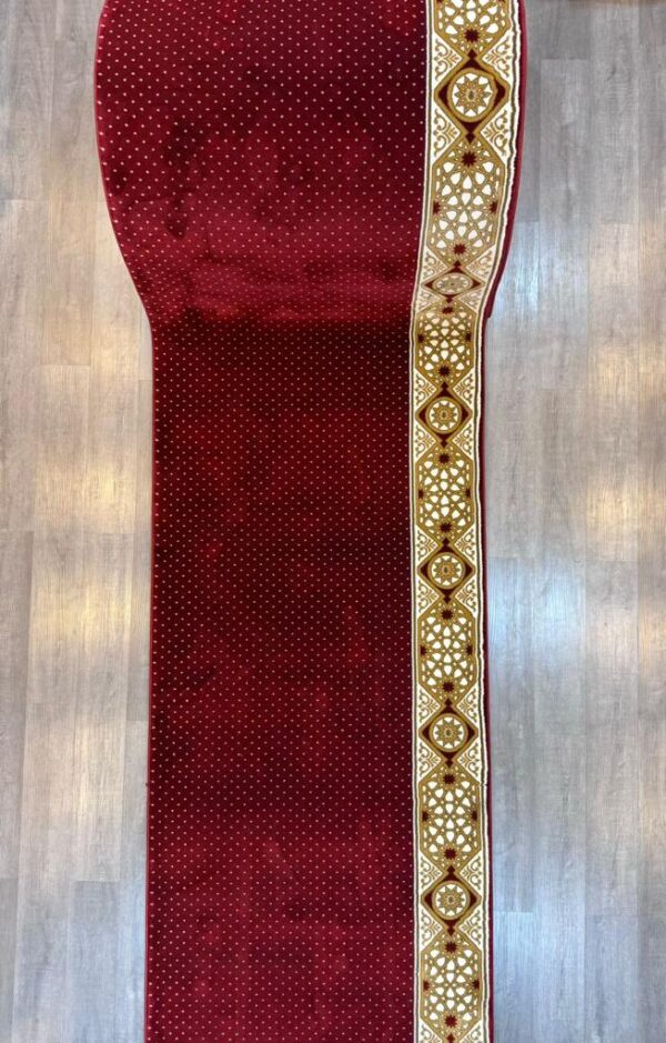 Karpet masjid Royal Padisah Motif Baru Merah Bintik2