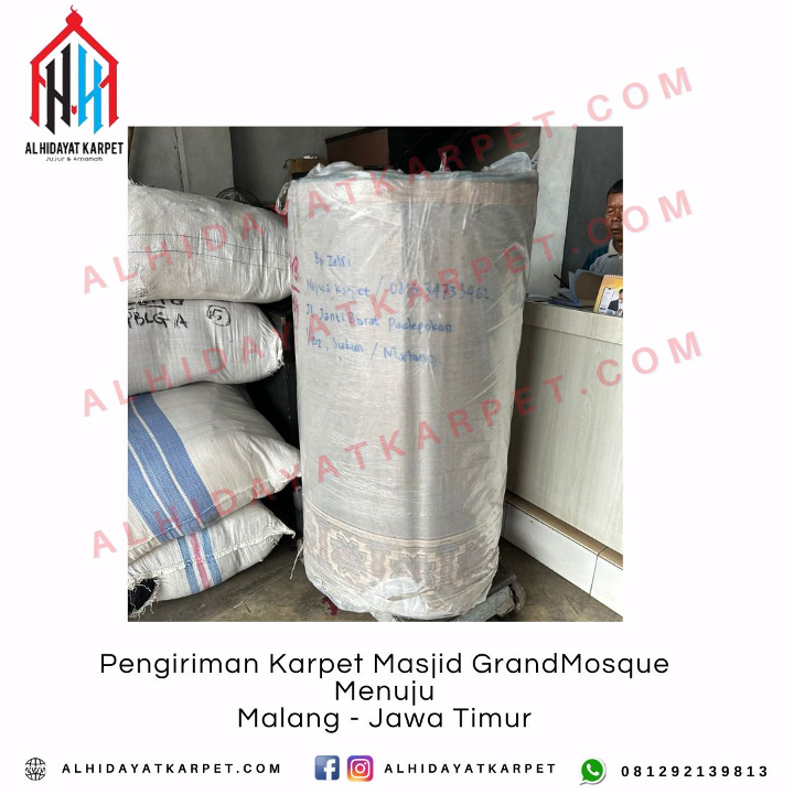 Pengiriman Karpet Masjid GrandMosque Menuju Malang - Jawa Timur