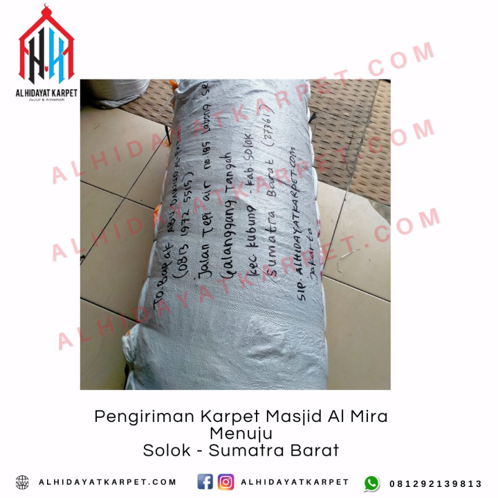Pengiriman Karpet Masjid Al Mira Menuju Solok - Sumatra Barat