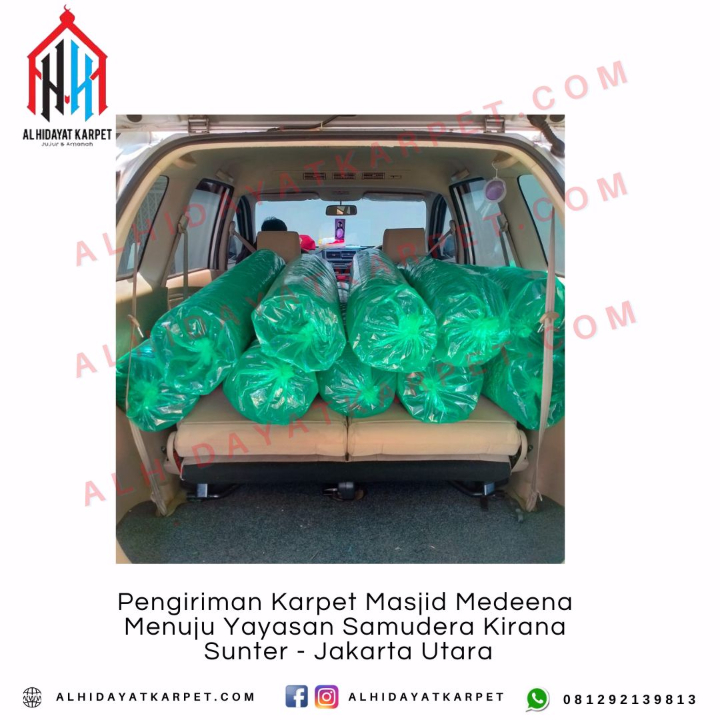 Pengiriman Karpet Masjid Medeena Menuju Yayasan Samudera Kirana Sunter - Jakarta Utara